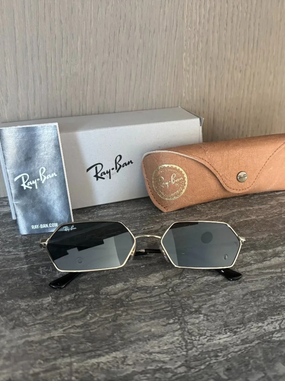 BRAND NEW Ray-Ban RB3728 Gold Sunglasses